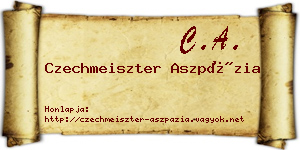 Czechmeiszter Aszpázia névjegykártya